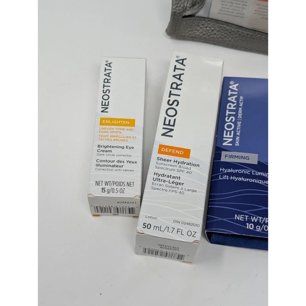 Neostrata Skincare Sampler & Pouch Enlighten Defend Firming‎ Resurface Clarify
